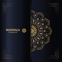 Golden Mandala Pattern Background – Luxury Style