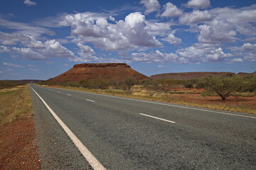 Mesa mountain at the road to Nanutarra, Western Australia, Australia
