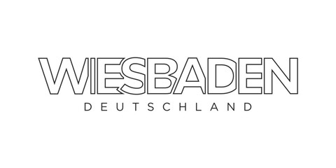 Wiesbaden Deutschland, modern and creative vector illustration design featuring the city of Germany for travel banners, posters, and postcards.
