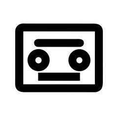 Obraz premium Stereo Cassette Icon Representing Dual Audio Playback