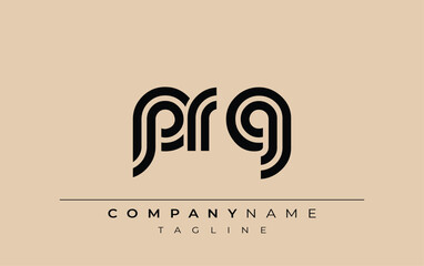 Obraz premium PRG Creative Unique Modern Letter Logo Design. Stylized logo featuring a unique letter design, presenting abstract minimalist aesthetics and modern appeal.