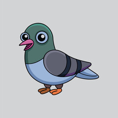 Simple Pigeon Drawing for Coloring