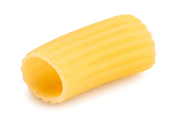 pasta rigatoni path isolated on white