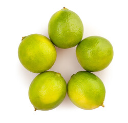 limes path isolated on white top view