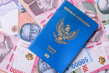 Indonesian passport for travelling, flying and doing business