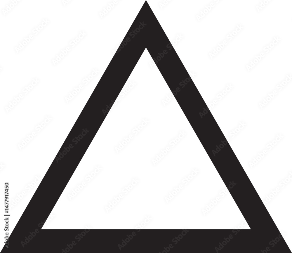 Fototapete triangle up arrow or pyramid flat vector icon for apps and websites
