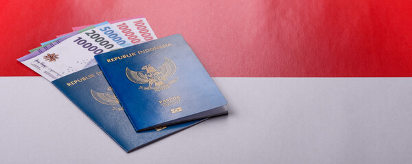 Indonesian passport for travelling, flying and doing business