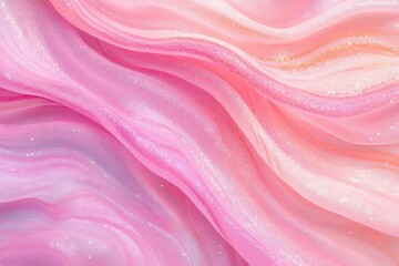 Obraz premium Pink Wavy Liquid Background with Glitter
