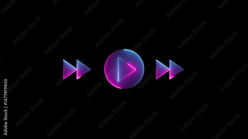 Poster music play bar icon or music player scroll bar button animation, audio timeline player, audio music 