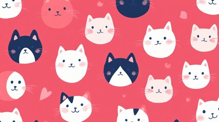 Cute cat faces pattern (4)