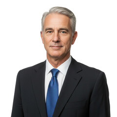 Portrait of a Confident Mature Businessman in a Suit