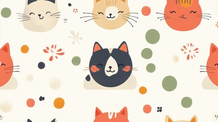 Cute cat faces pattern (26)