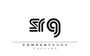 SRG Creative Unique Modern Letter Logo Design. Stylized logo featuring a unique letter design, presenting abstract minimalist aesthetics and modern appeal.