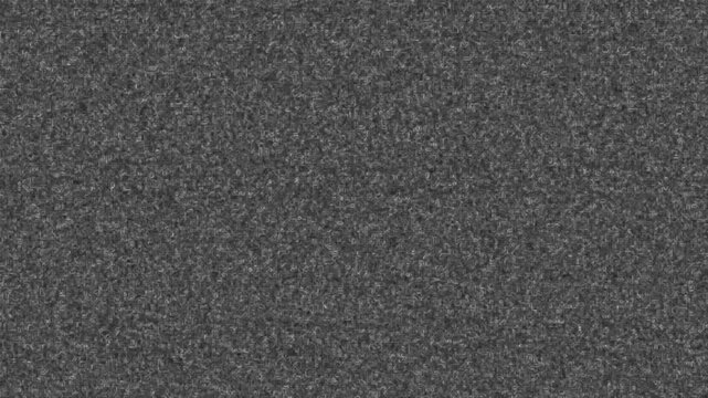 TV noise screen footage overlay, No signal old vintage TV. Antenna damage, cable defect. Faulty chip. VHS error screen transition and overlay for retro video effects and glitch editing.