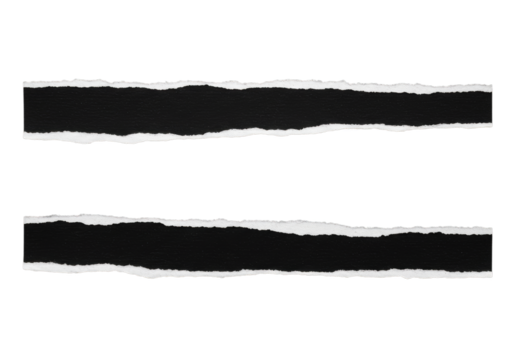 Torn paper edge texture, ripped paper strip, grunge paper border, paper fragment graphic - png, isolated on transparent background - Powered by Adobe