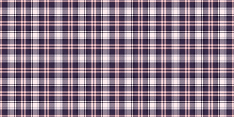 Elegant seamless plaid pattern in soft purple, pink, and white.  Perfect for textile design, website backgrounds, or fashion illustrations.  Subtle texture adds sophistication and visual interest.