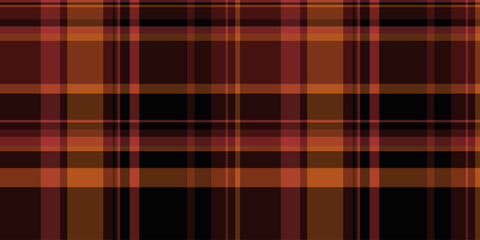 Fancy fabric background plaid, no people tartan seamless texture. Season vector pattern check textile in black and red colors.