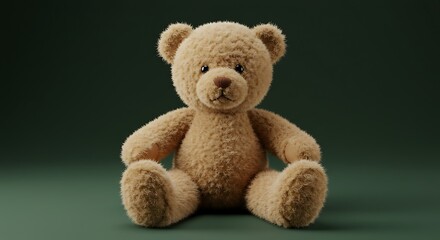 Obraz premium Teddy bear on solid background