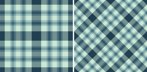 Seamless teal and navy plaid patterns.  Perfect for textile design, backgrounds, and apparel.  Versatile textures offer classic style and modern appeal.
