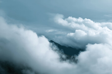 breathtaking topdown view of glacial valley in new zealand surrounded by dramatic storm clouds