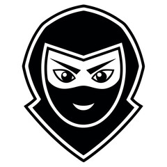 Intense Ninja Character Silhouette