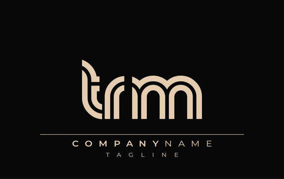 TRM Creative Unique Modern Letter Logo Design. Stylized logo featuring a unique letter design, presenting abstract minimalist aesthetics and modern appeal.