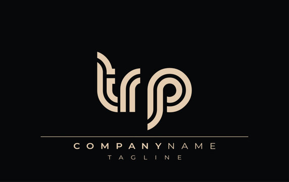 TRP Creative Unique Modern Letter Logo Design. Stylized logo featuring a unique letter design, presenting abstract minimalist aesthetics and modern appeal.