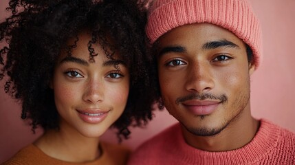 Close-up portrait of a smiling couple