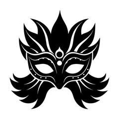 Obraz premium Masquerade Mask Silhouette vector