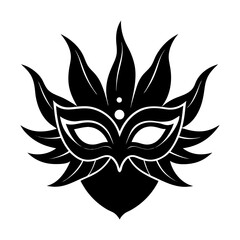 Fototapeta premium Masquerade Mask Silhouette vector