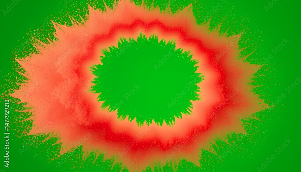 Poster abstract red orange burst animation with green screen background for visual effects and motion graph