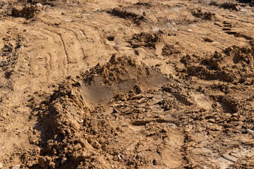 the end of summer at the construction site close up