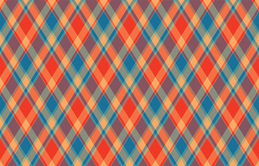 Vibrant diagonal plaid pattern in warm autumnal hues. Perfect for textile design, fallthemed projects, or adding a touch of rustic charm to your designs.