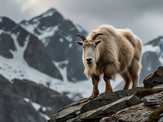 Fototapeta premium The Mountain Goat’s Climb