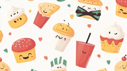 Cute food pattern (3)