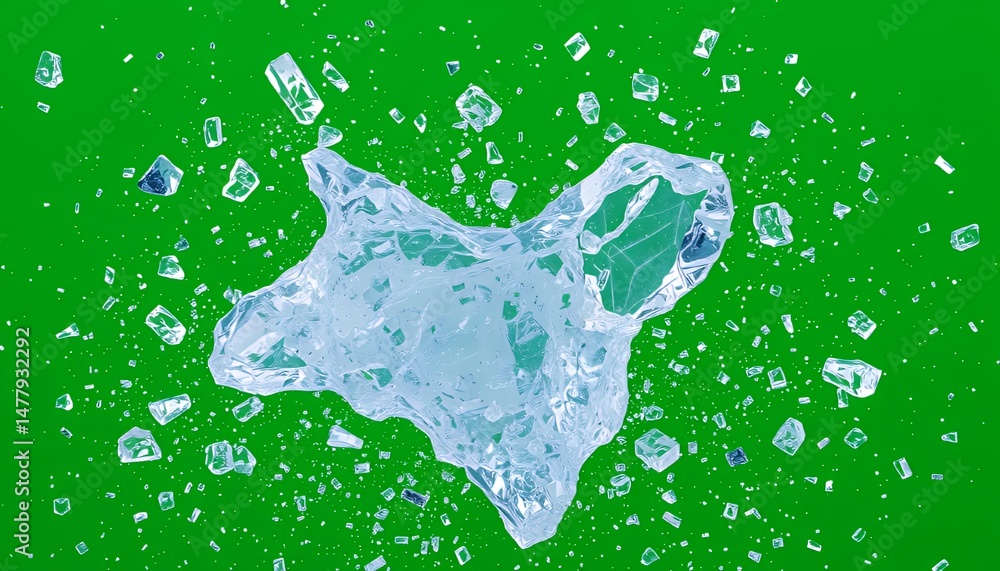 Poster dynamic water splash animation isolated on green screen for vfx and game element with realistic liqu