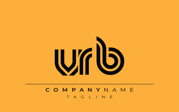 VRB Creative Unique Modern Letter Logo Design. Stylized logo featuring a unique letter design, presenting abstract minimalist aesthetics and modern appeal.