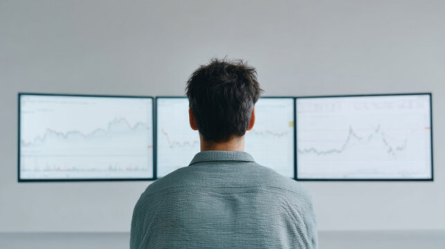 An introspective Caucasian male, lost in digital reverie, contemplates data flow on Fibonacci Day's numeric dance stage