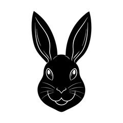 Fototapeta premium Easter Bunny Head Silhouette vector
