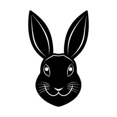 Obraz premium Easter Bunny Head Silhouette vector