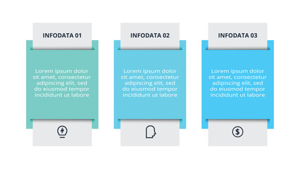 Workflow concept for infographic with 3 steps, options, parts or processes. Business data visualization.