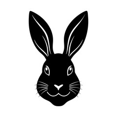 Easter Bunny Head Silhouette vector