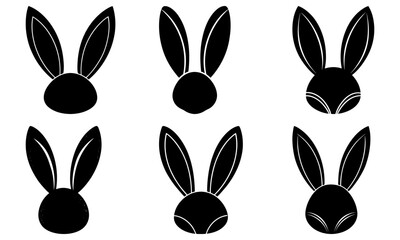 Obraz premium Easter Bunny Ears Silhouette vector