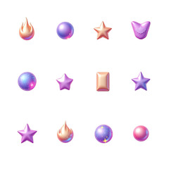 Obraz premium Colorful abstract graphic elements for design.