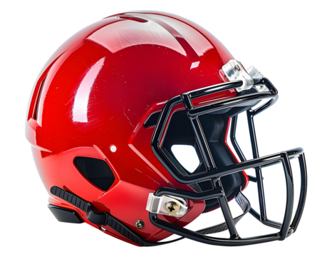 Rugby football helmet png Gridiron football helmet png red Gridiron gear png American football accessory png rugby football gear transparent background png image