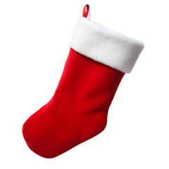 christmas stocking isolated on white