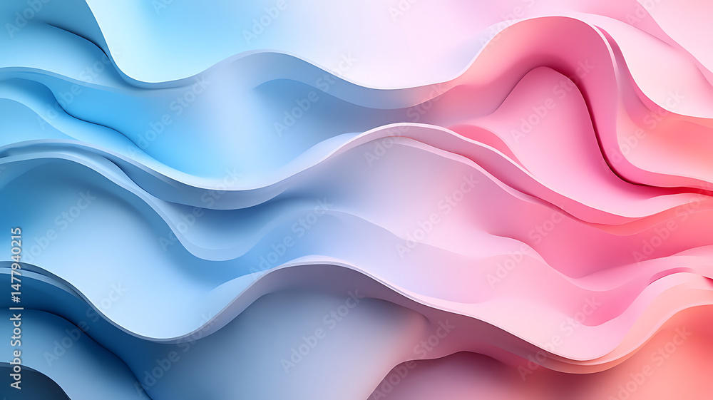 Aufkleber abstract soft wave background smooth flow design pastel colors modern artistic rendering elegant flu