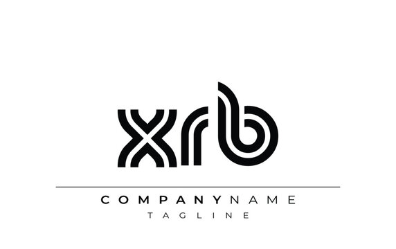 XRB Creative Unique Modern Letter Logo Design. Stylized logo featuring a unique letter design, presenting abstract minimalist aesthetics and modern appeal.