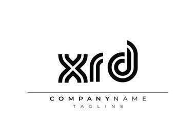 XRD Creative Unique Modern Letter Logo Design. Stylized logo featuring a unique letter design, presenting abstract minimalist aesthetics and modern appeal.