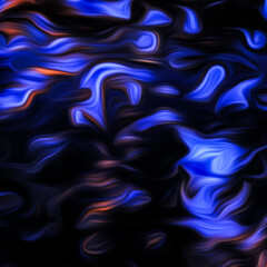 Abstract fluid art digital painting and dynamic swirling patterns with vibrant color transitions.